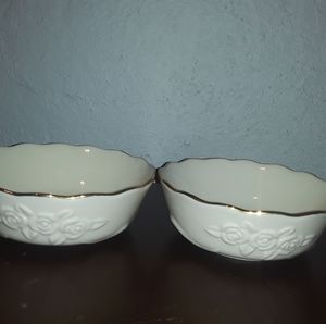 Lenox rose bowl set
